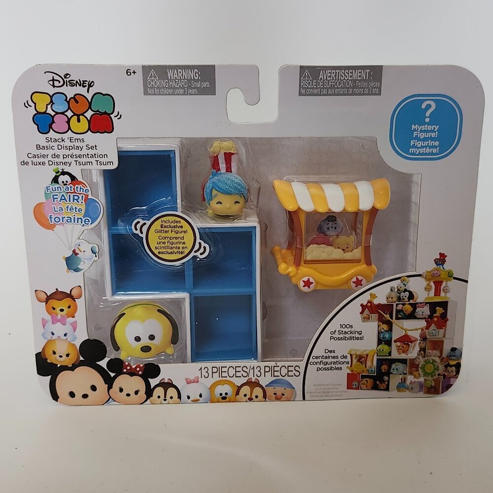 NEW Disney Tsum Taum Stack 'Ems Basic Display Set w/ Mystery Figure Bonus Fig